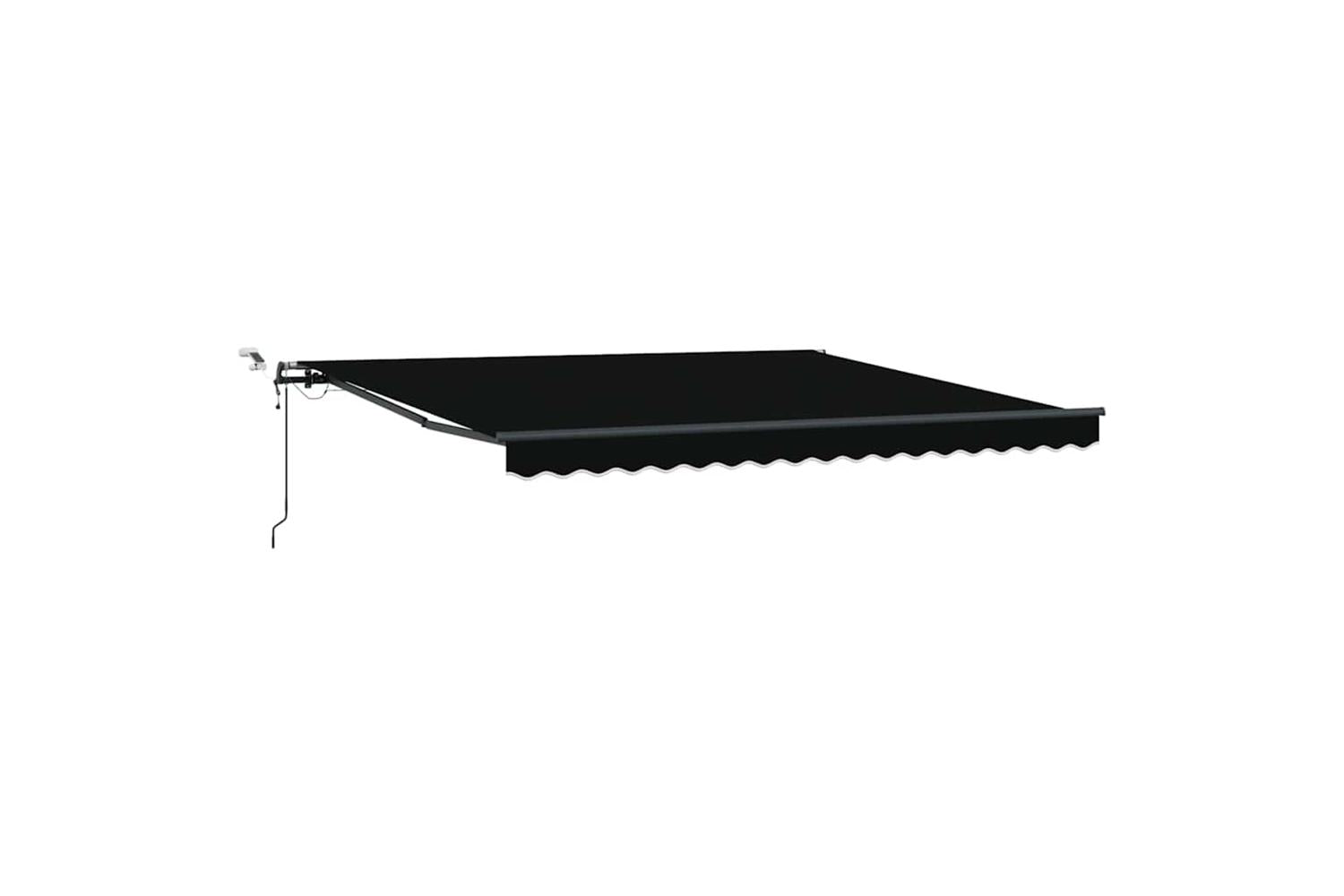 Vidaxl Retractable Awning With Black 400 X 300 Cm Fabric