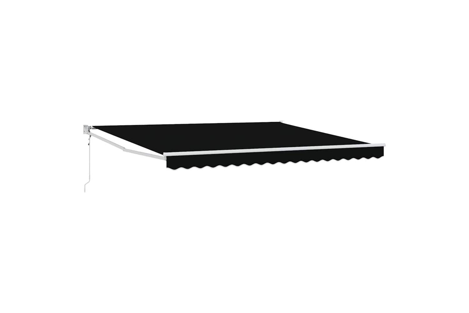 Vidaxl Retractable Awning Black 400 X 300 Cm Polyester-2