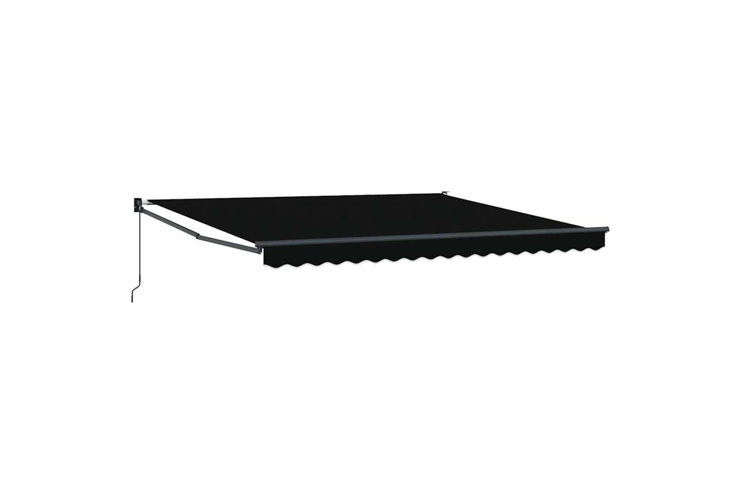 Vidaxl Retractable Awning Black 400 X 300 Cm Polyester