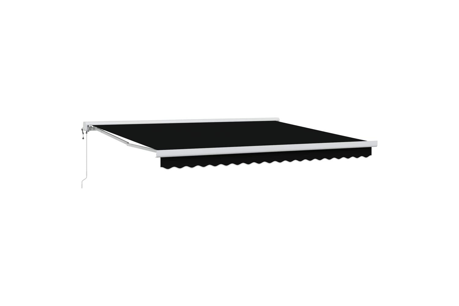 Vidaxl Retractable Awning Black 400 X 300 Cm Fabric And Metal-2