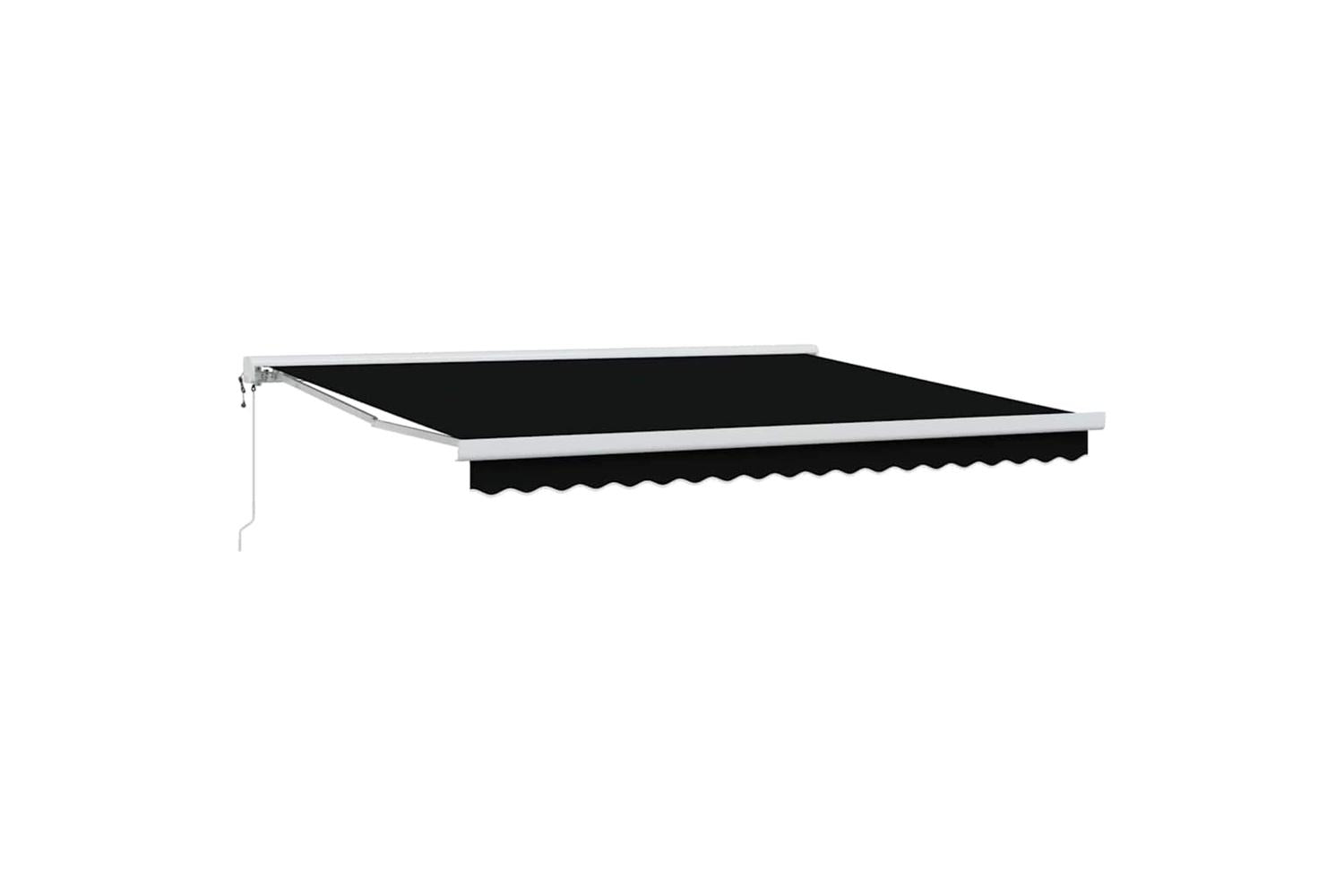 Vidaxl Retractable Awning Black 400 X 300 Cm Fabric And Metal-4