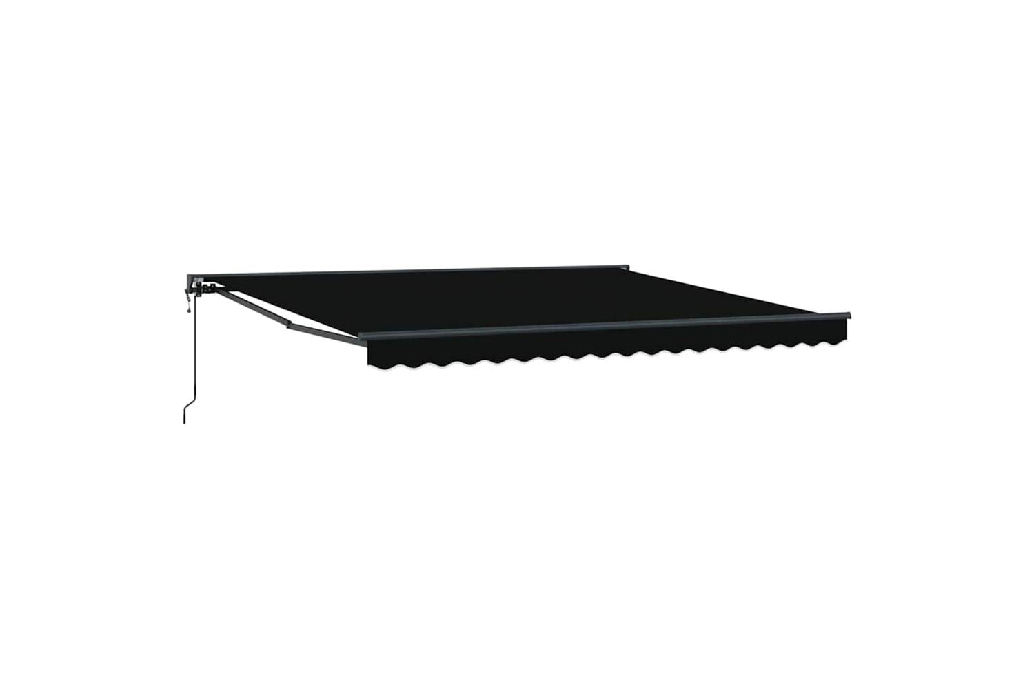 Vidaxl Retractable Awning Black 400x300 Cm Fabric-2