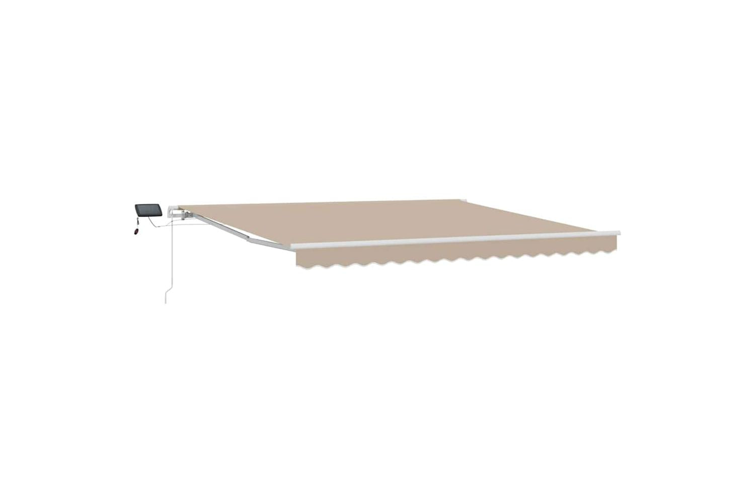 Vidaxl Retractable Awning With Manual Beige 400 X 300 Cm Fabric