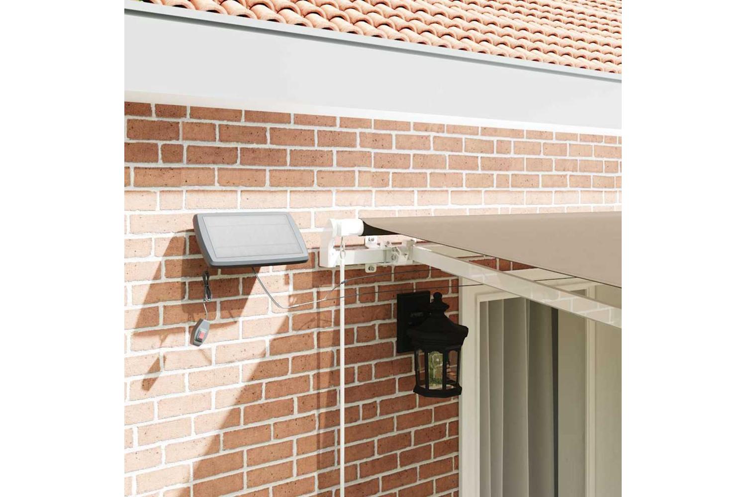 Vidaxl Retractable Awning With Manual Beige 400 X 300 Cm Fabric-4
