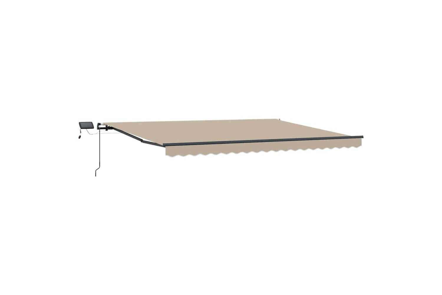 Vidaxl Retractable Awning Manual Beige 400 X 300 Cm Fabric-2