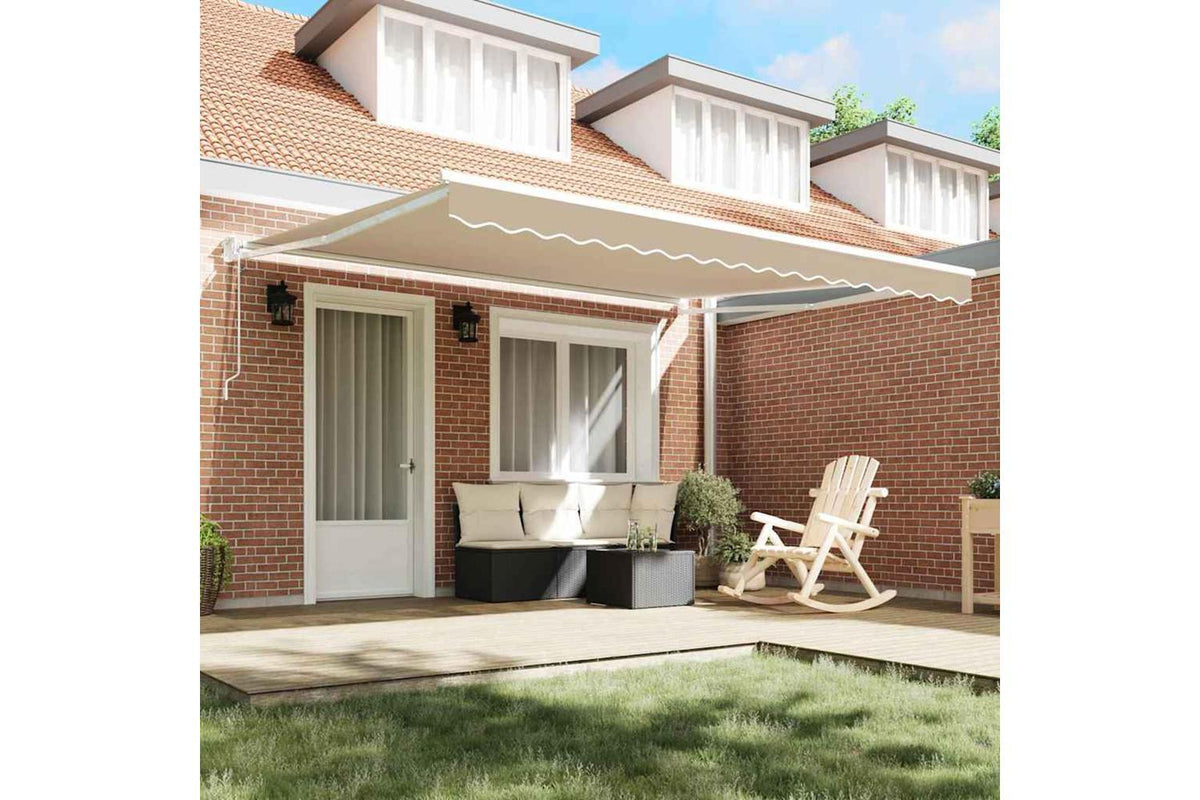 Vidaxl Retractable Awning Beige 400 X 300 Cm Polyester-3