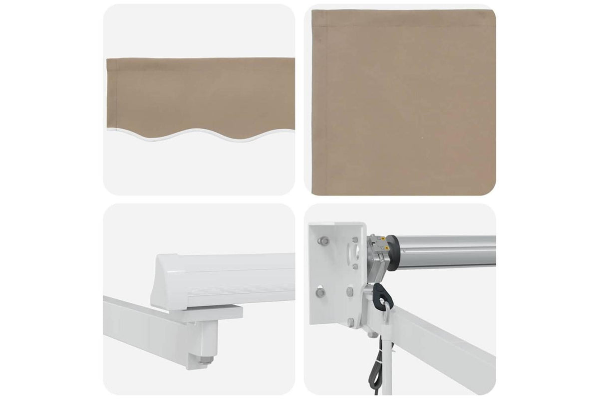 Vidaxl Retractable Awning Beige 400 X 300 Cm Polyester-8