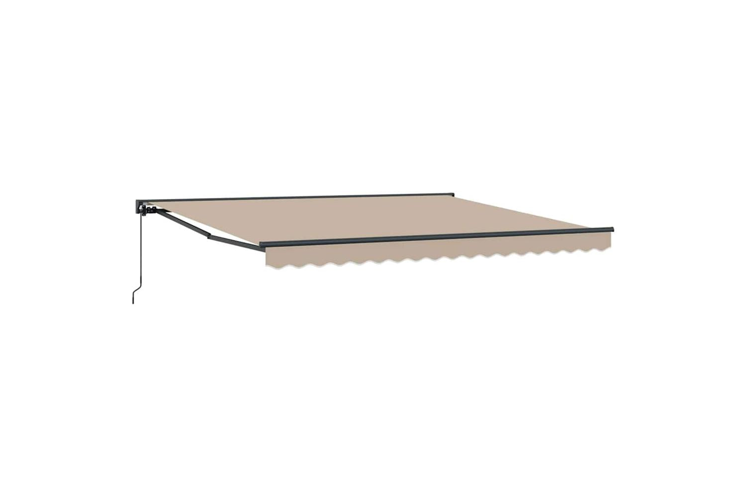 Vidaxl Retractable Awning Manual Beige 400x300 Cm Fabric-2