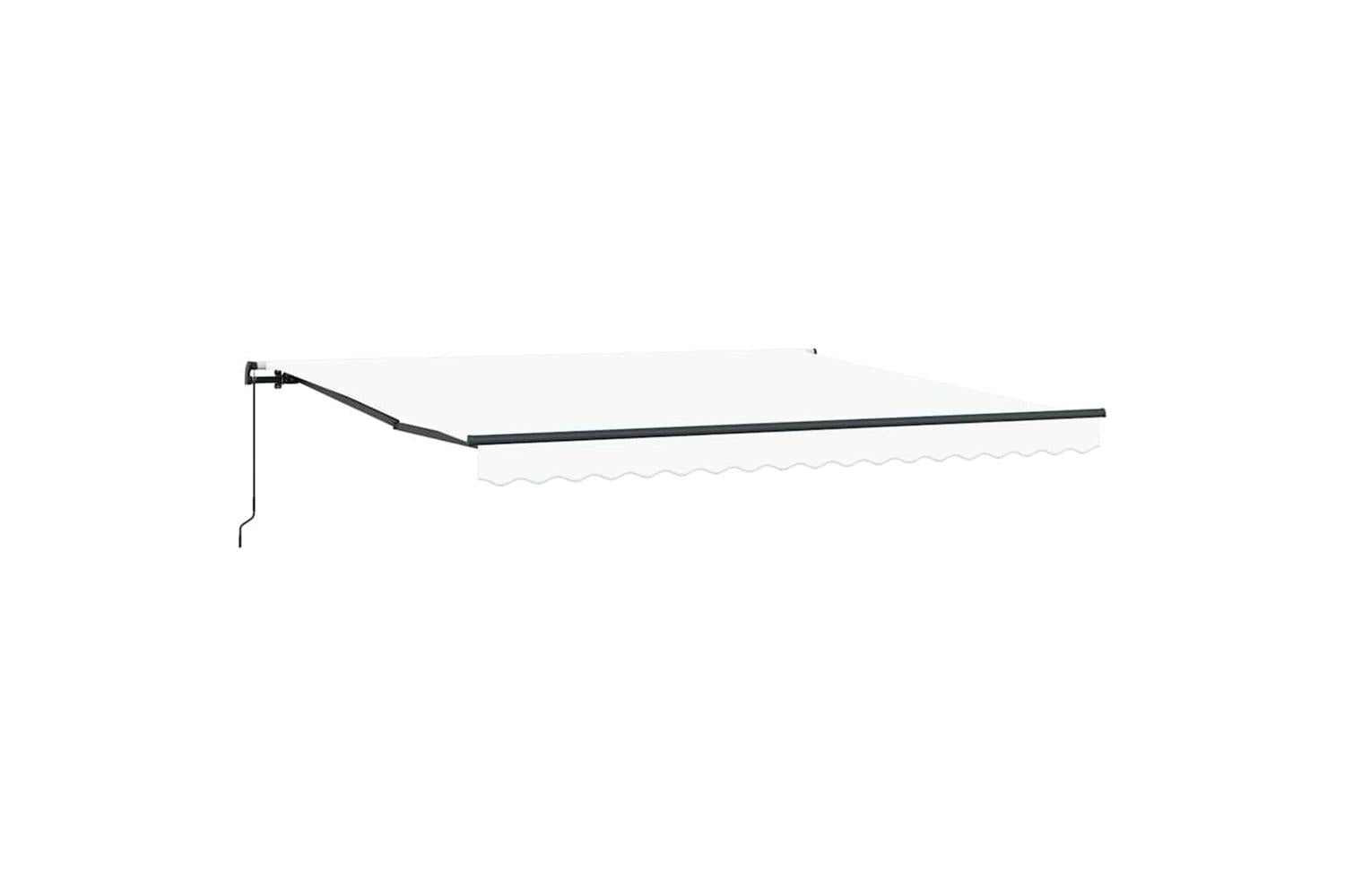Vidaxl Awning Manual White 400 X 300 Cm Fabric-2