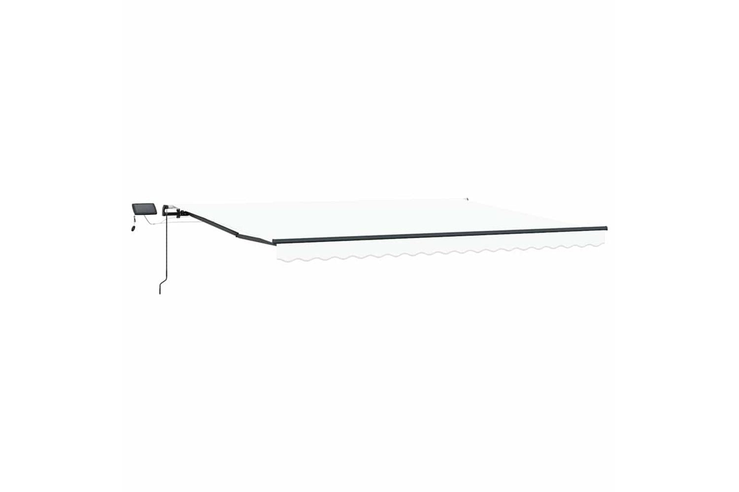 Vidaxl Retractable Awning Manual White 400 X 300 Cm Fabric