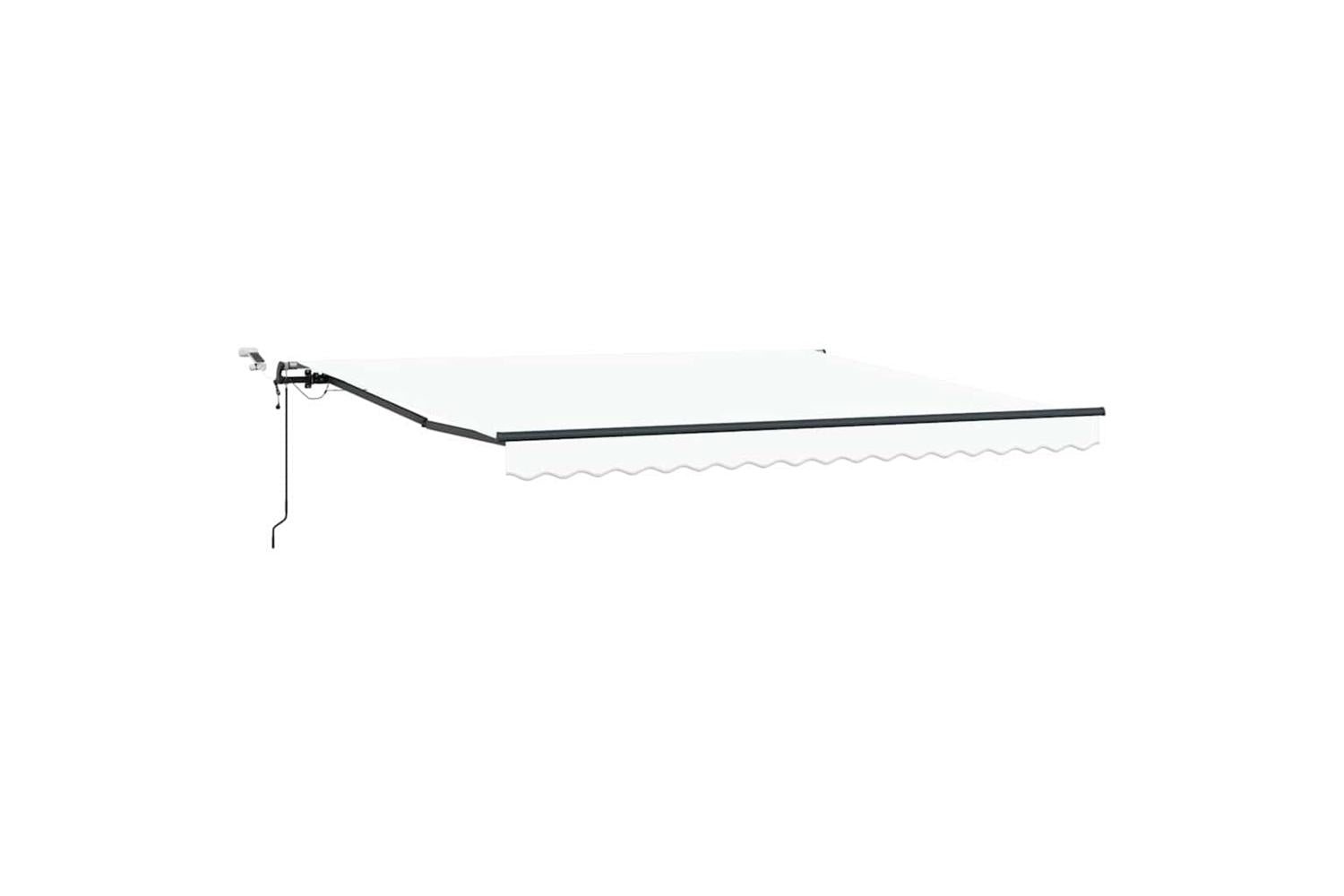 Vidaxl Retractable Awning With White 400 X 300 Cm Fabric-2