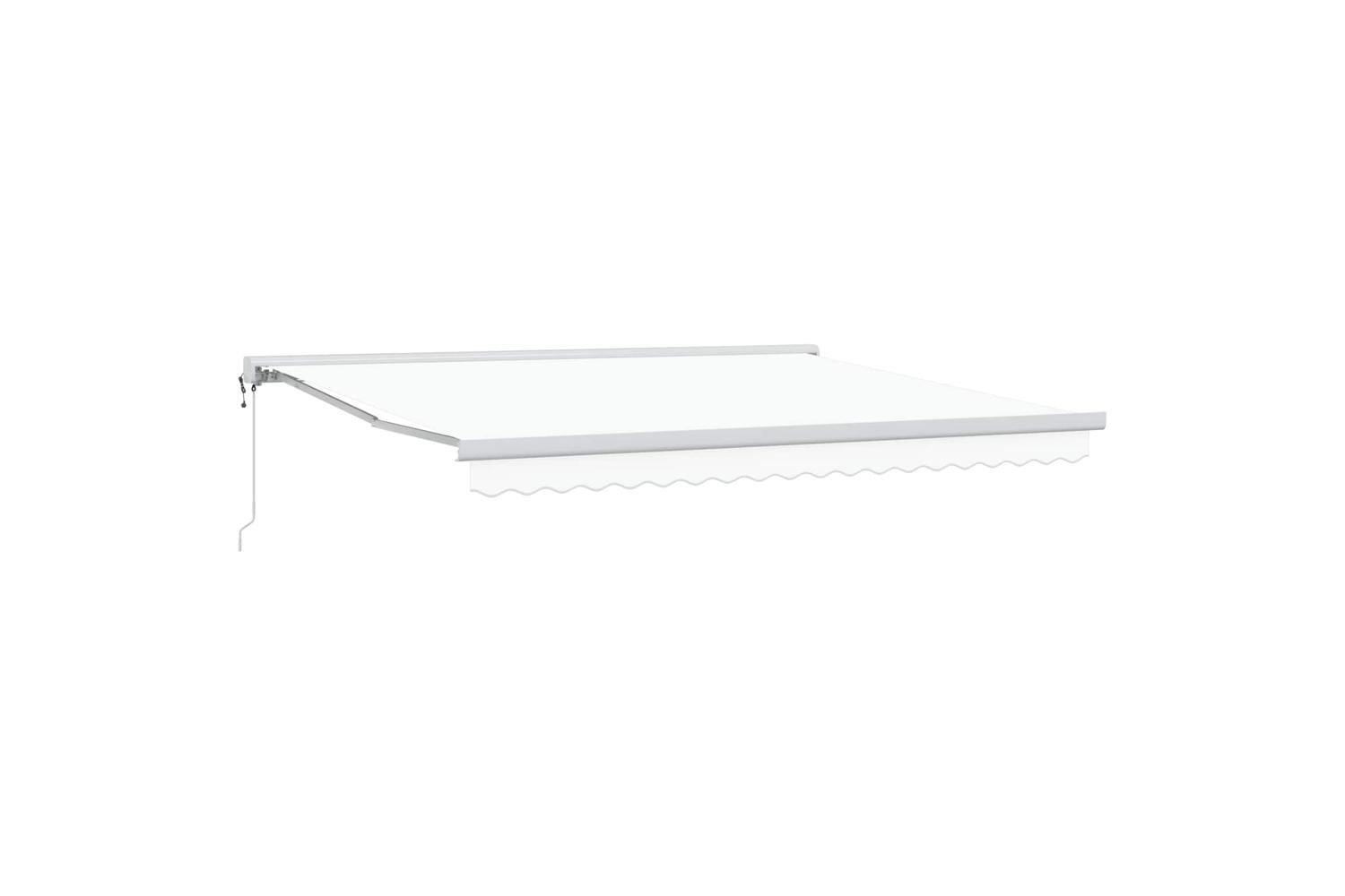 Vidaxl Retractable Awning White 400 X 300 Cm Fabric And Metal-2