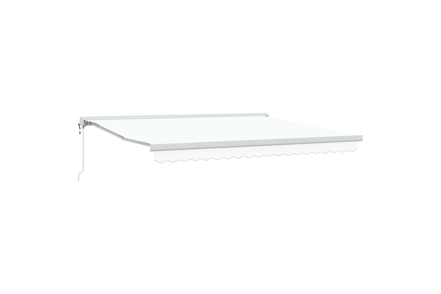 Vidaxl Retractable Awning White 400 X 300 Cm Fabric And Metal-4