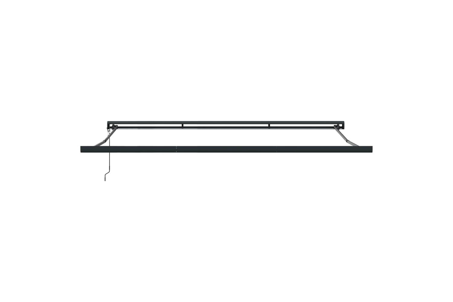 Vidaxl Retractable Awning Manual White 400 X 300 Cm Fabric Metal-9