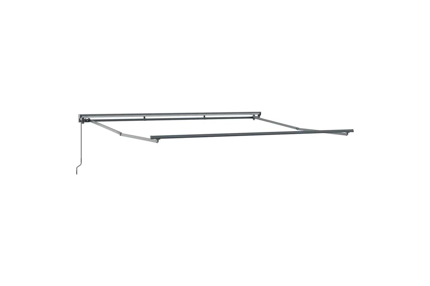 Vidaxl Retractable Awning Manual White 400x300 Cm Fabric-5