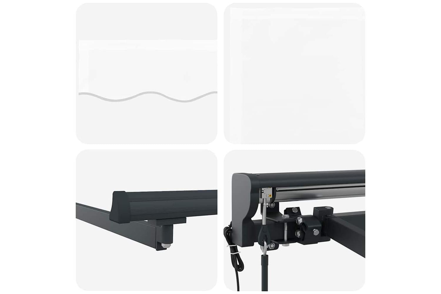 Vidaxl Retractable Awning White 400x300 Cm Fabric-8