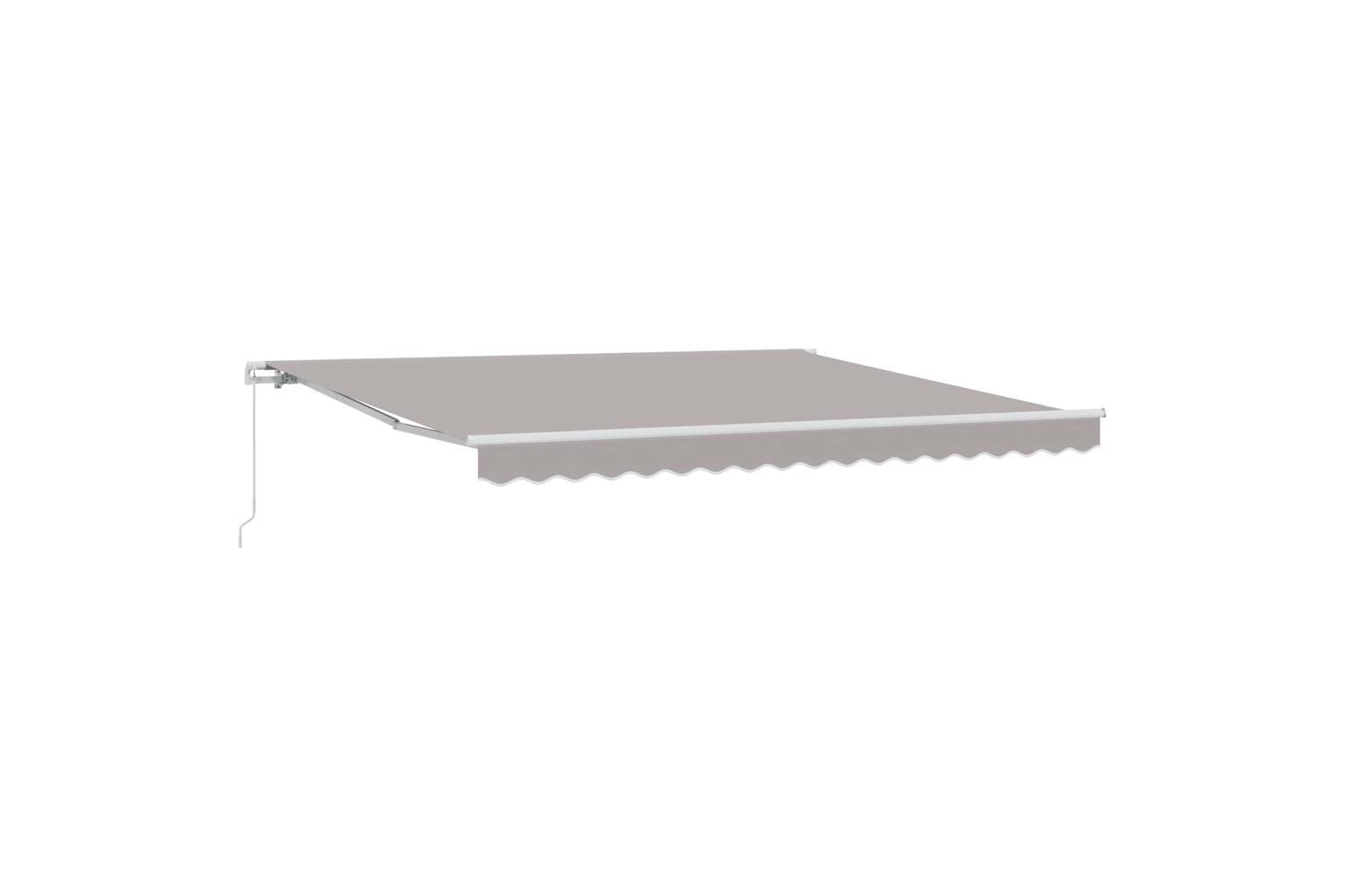 Vidaxl Retractable Awning Light Grey 400 X 300 Cm Polyester
