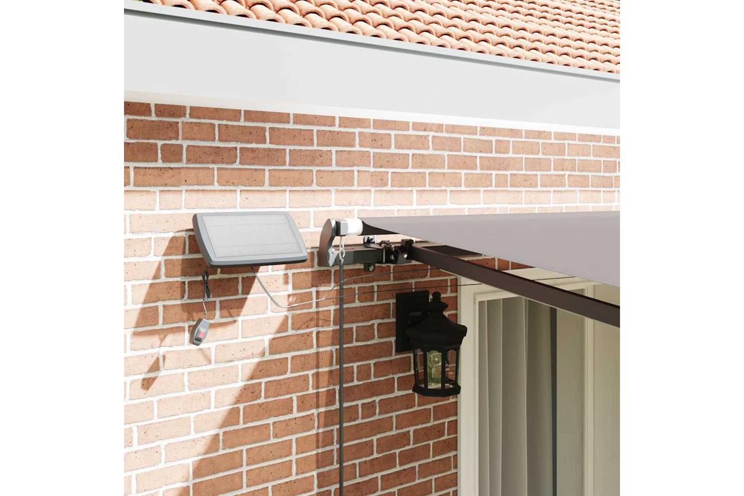 Vidaxl Retractable Awning Manual Light Grey 400 X 300 Cm Fabric-4