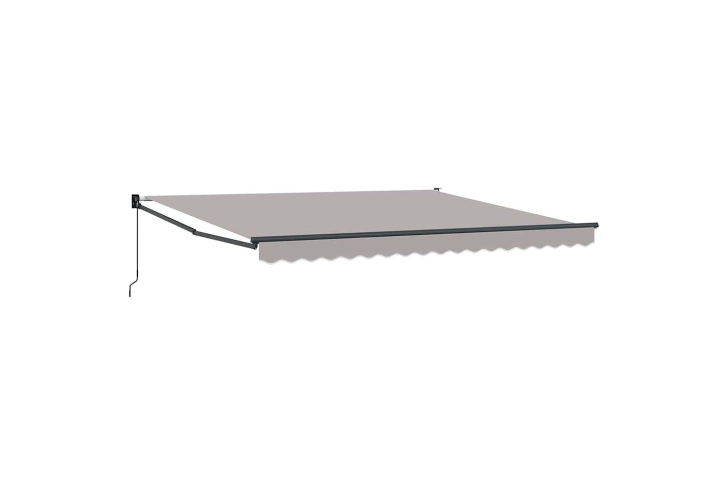 Vidaxl Retractable Awning Light Grey 400 X 300 Cm Polyester