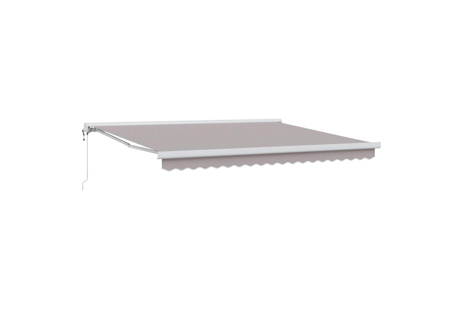 Vidaxl Retractable Awning Light Grey 400 X 300 Cm Fabric And Metal-2