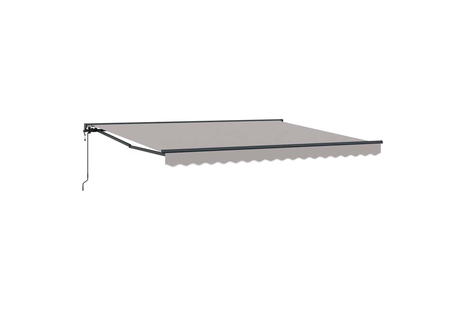 Vidaxl Retractable Awning Light Grey 400x300 Cm Fabric-2