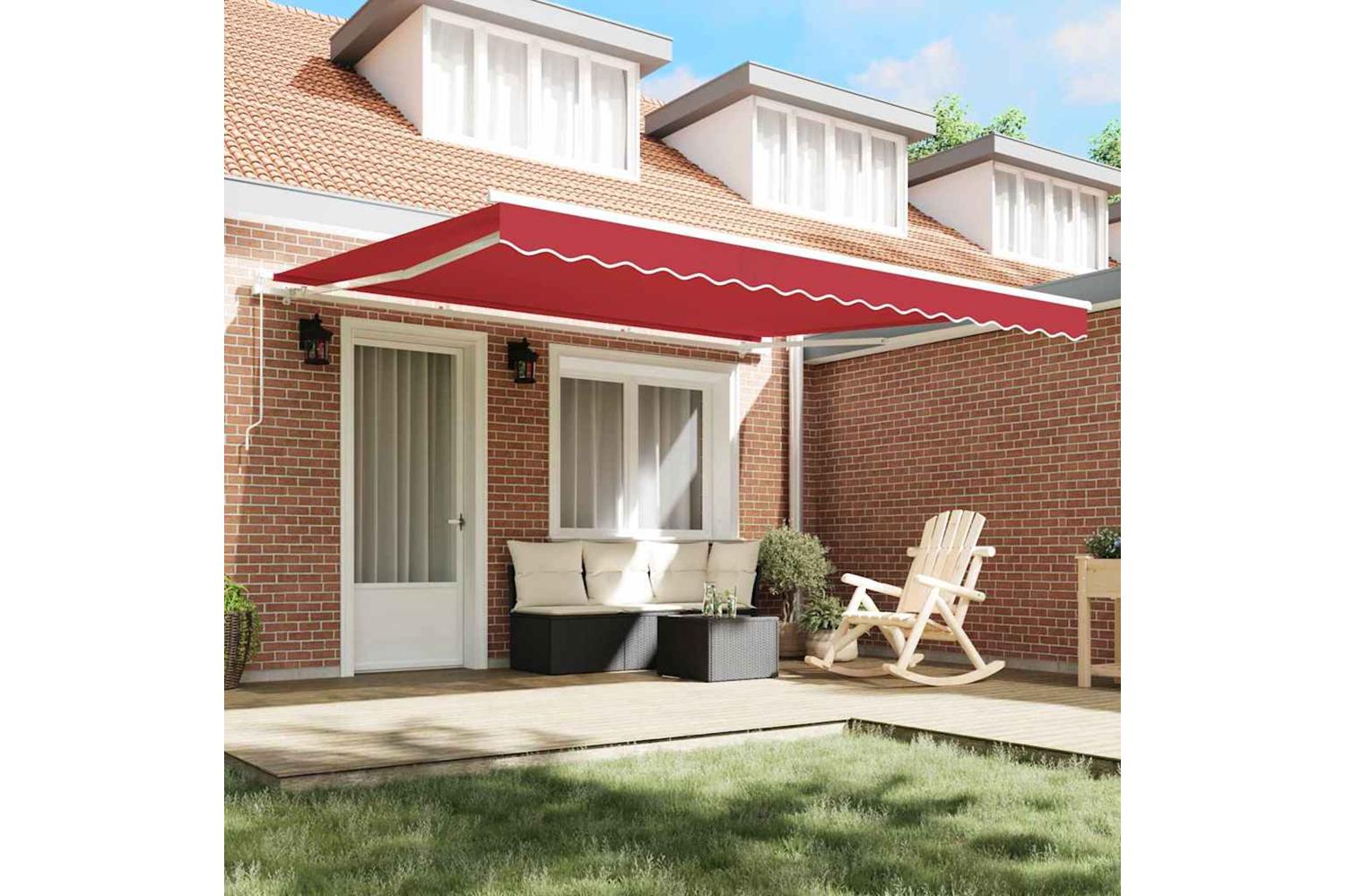 Vidaxl Retractable Awning Marine Blue 400 X 300 Cm Polyester-3