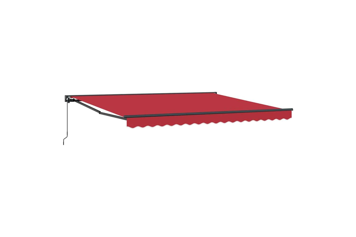Vidaxl Retractable Awning Manual Red 400x300 Cm Fabric