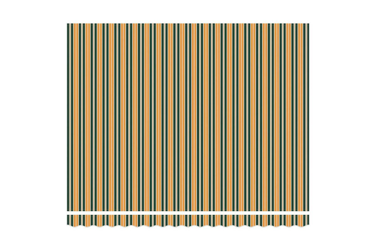 Vidaxl Retractable Awning Green And Yellow 400 X 300 Cm Polyester-6