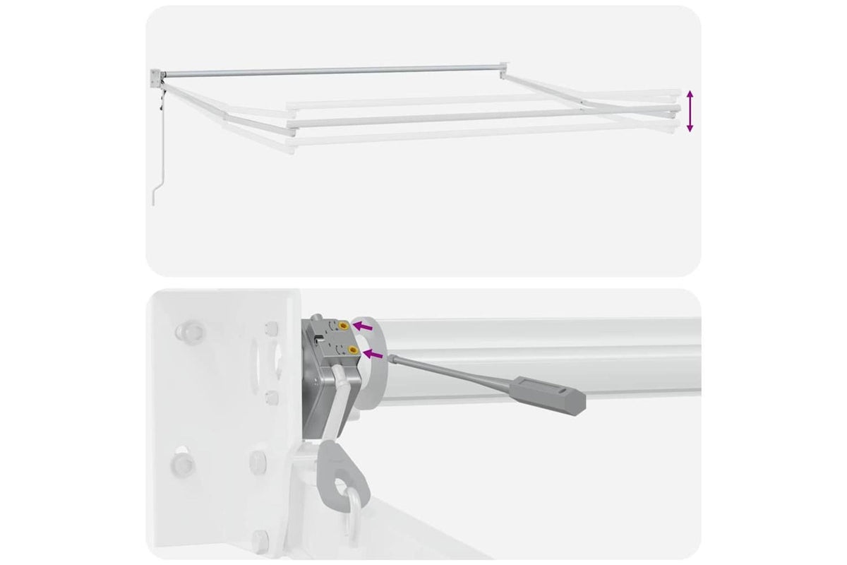 Vidaxl Retractable Awning Green And Yellow 400 X 300 Cm Polyester-10