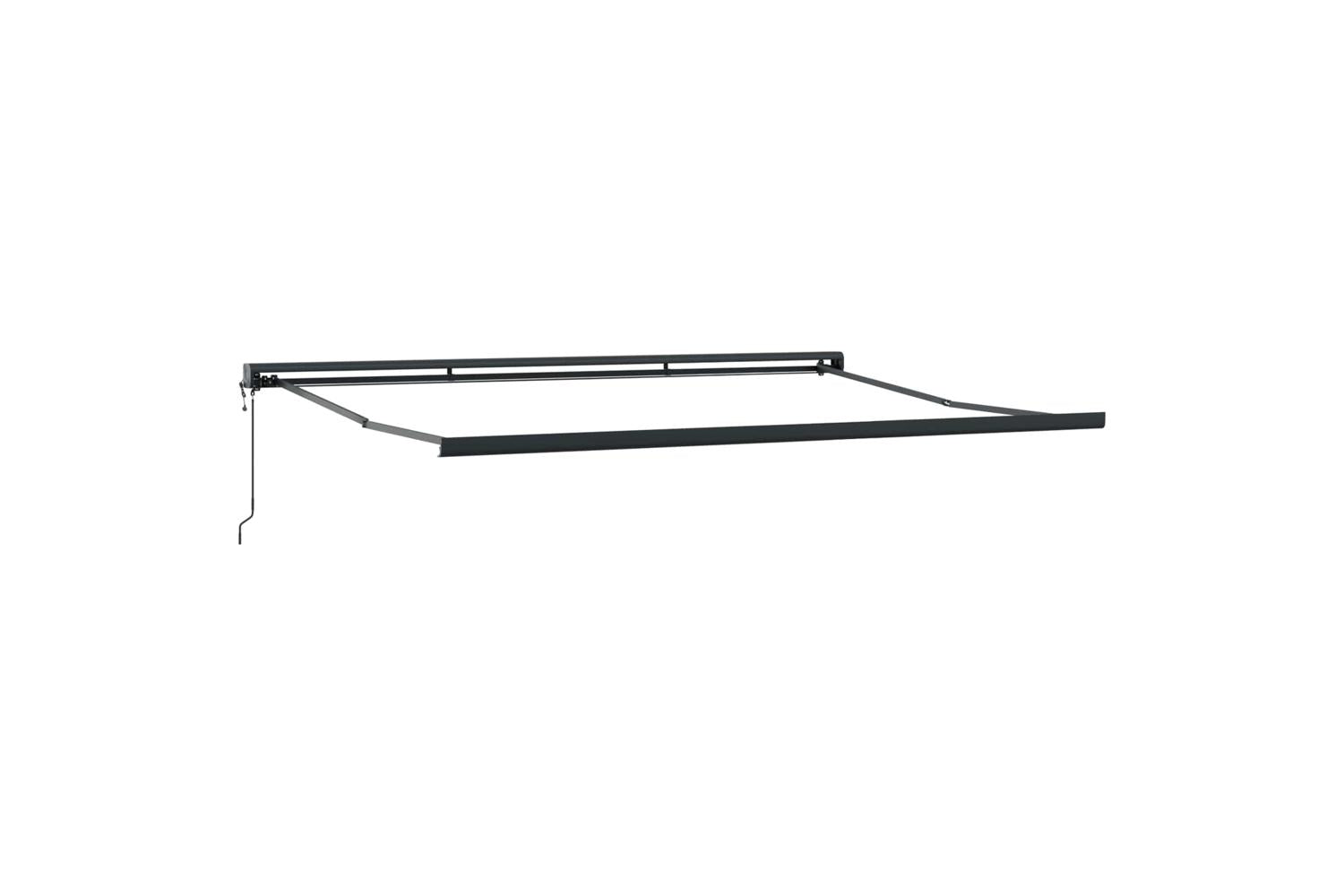 Vidaxl Retractable Awning Green And Yellow 400 X 300 Cm Fabric Metal-4