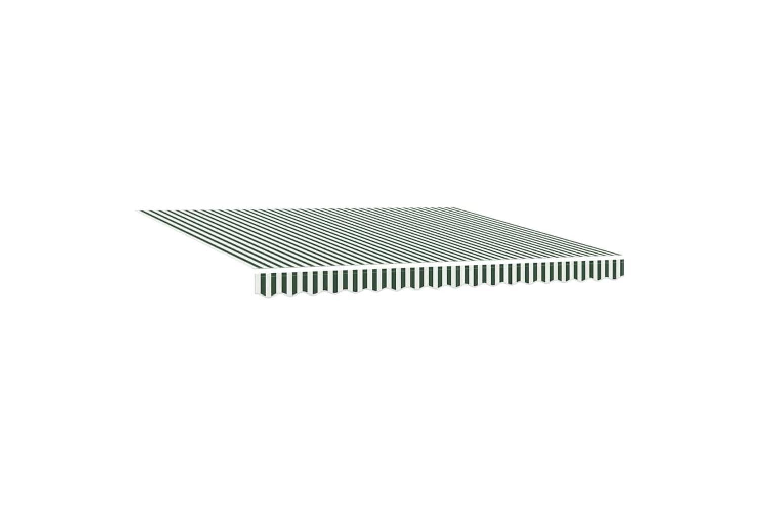 Vidaxl Retractable Awning Green And White 400 X 300 Cm Polyester-4