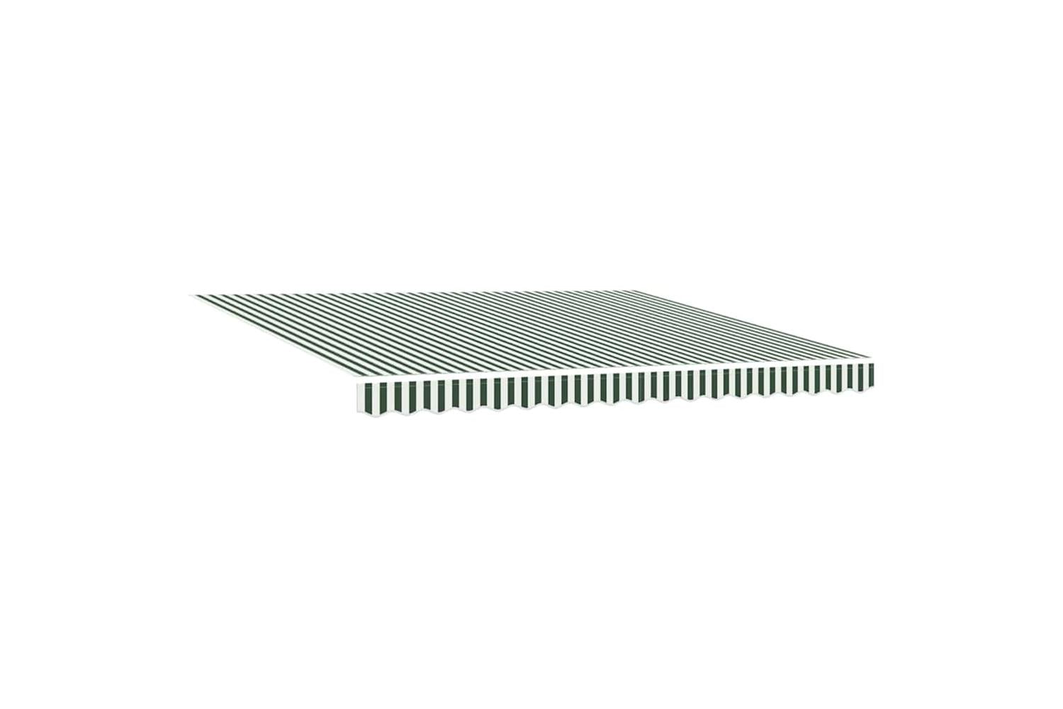 Vidaxl Retractable Awning Green And White 400 X 300 Cm Polyester-4