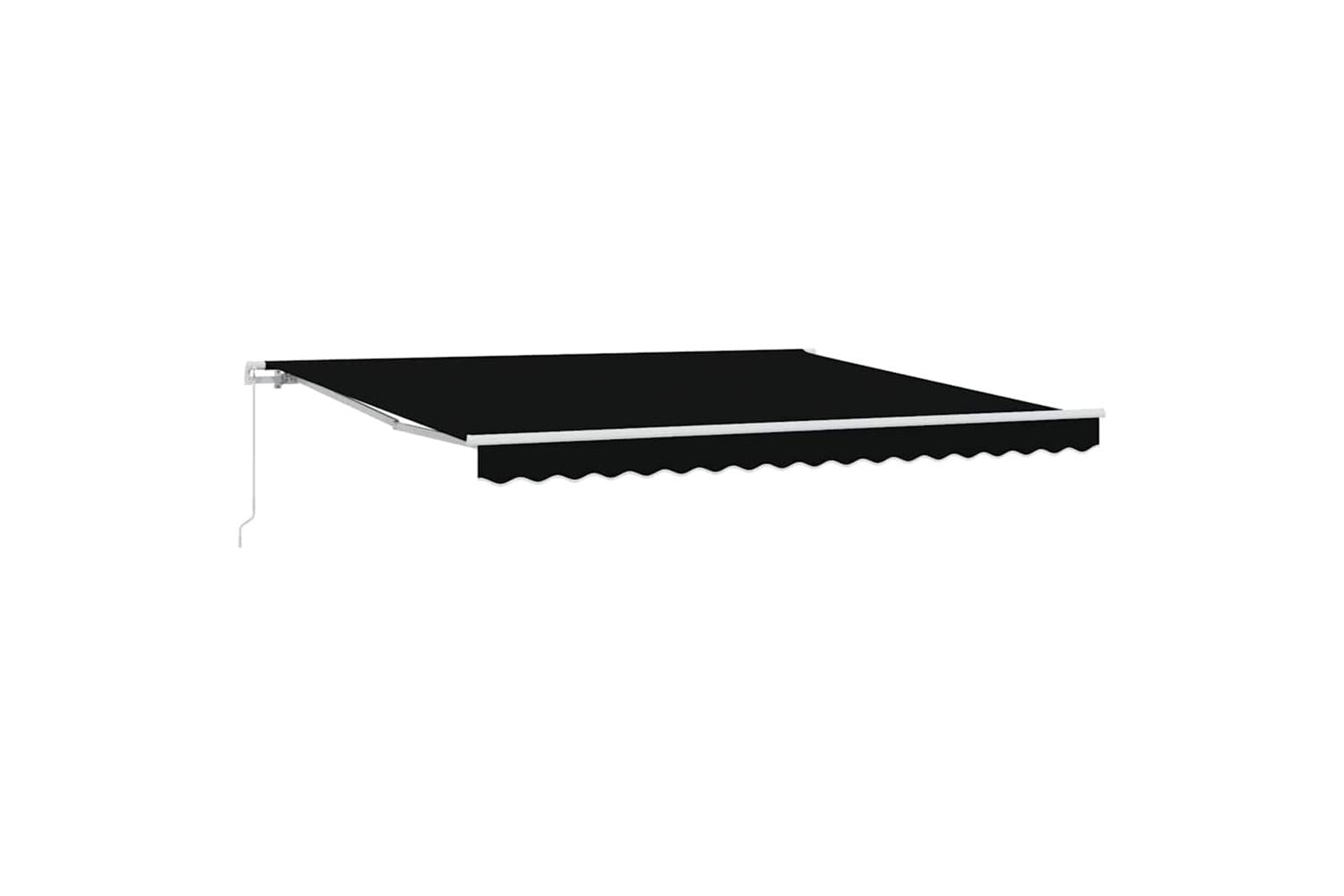 Vidaxl Retractable Awning Black 400 X 350 Cm Polyester