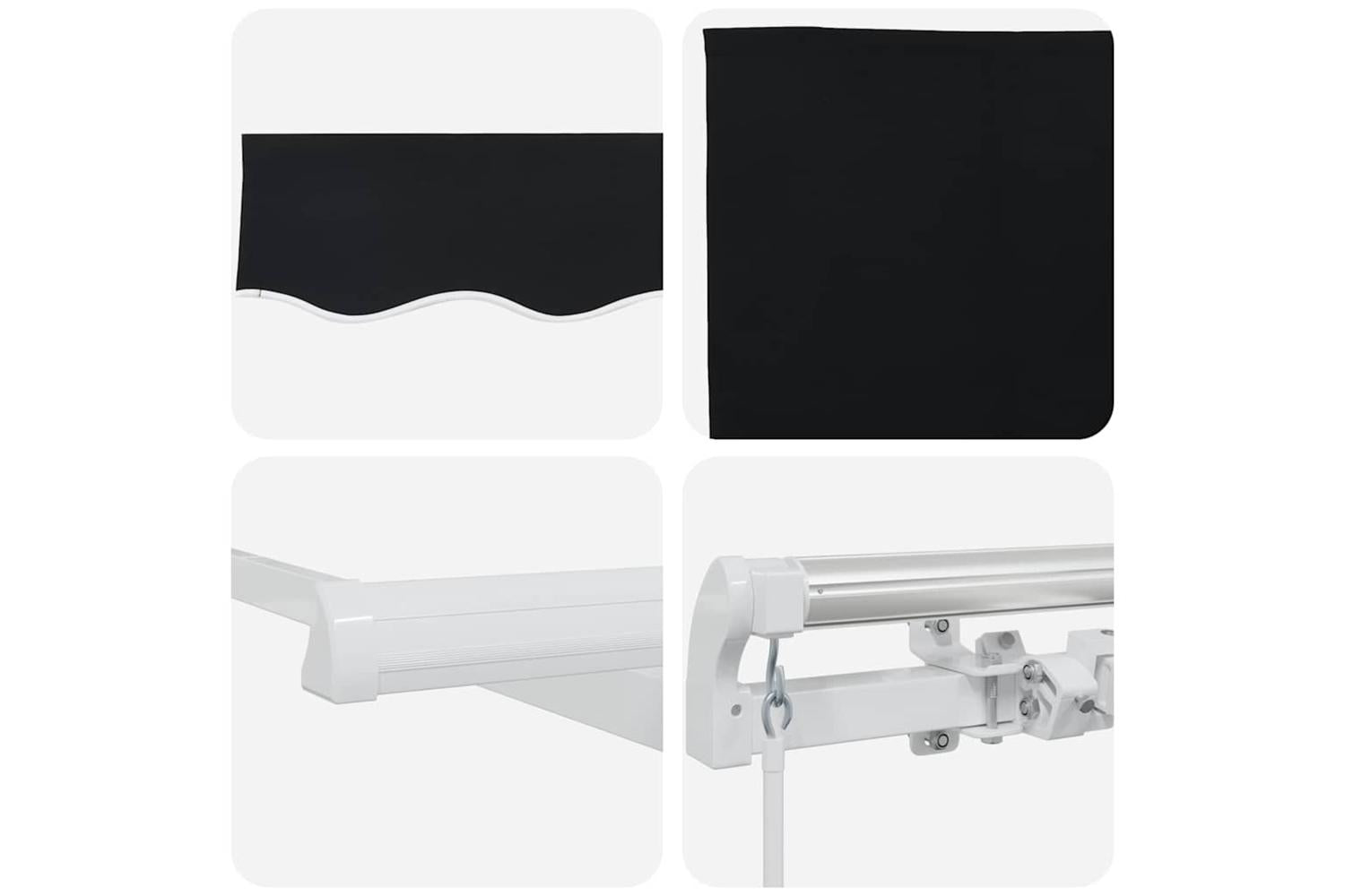 Vidaxl Retractable Awning Black 400 X 350 Cm Polyester-8