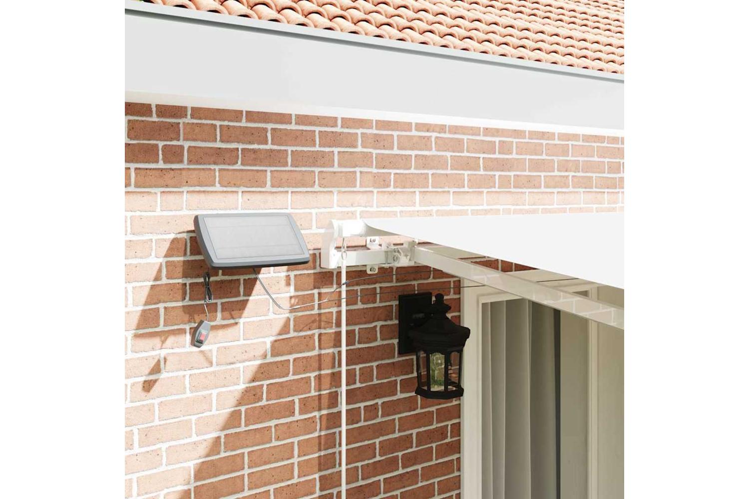 Vidaxl Retractable Awning With Manual White 400 X 350 Cm Fabric-4