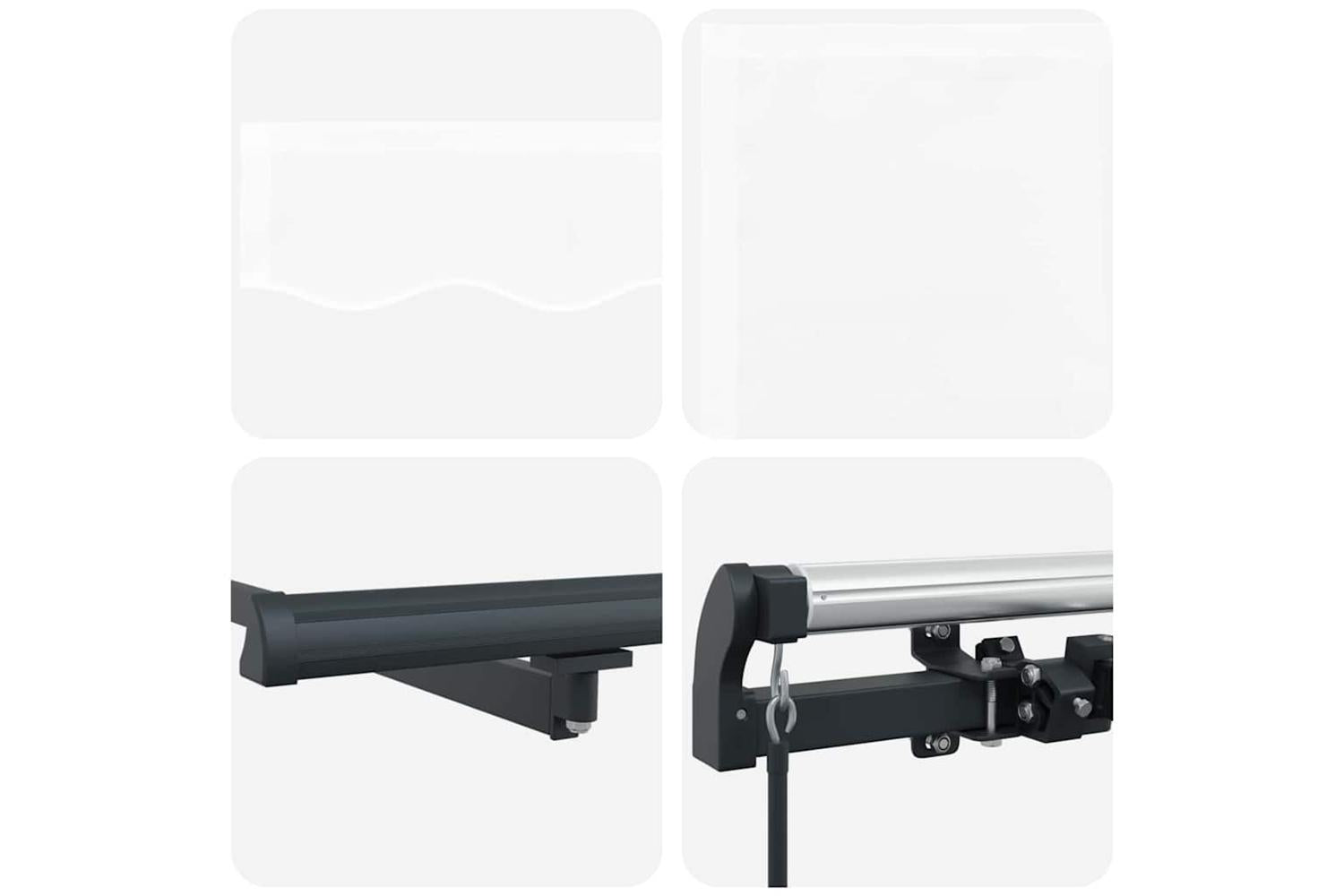 Vidaxl Retractable Awning White Manual White 400 X 350 Cm Fabric-8
