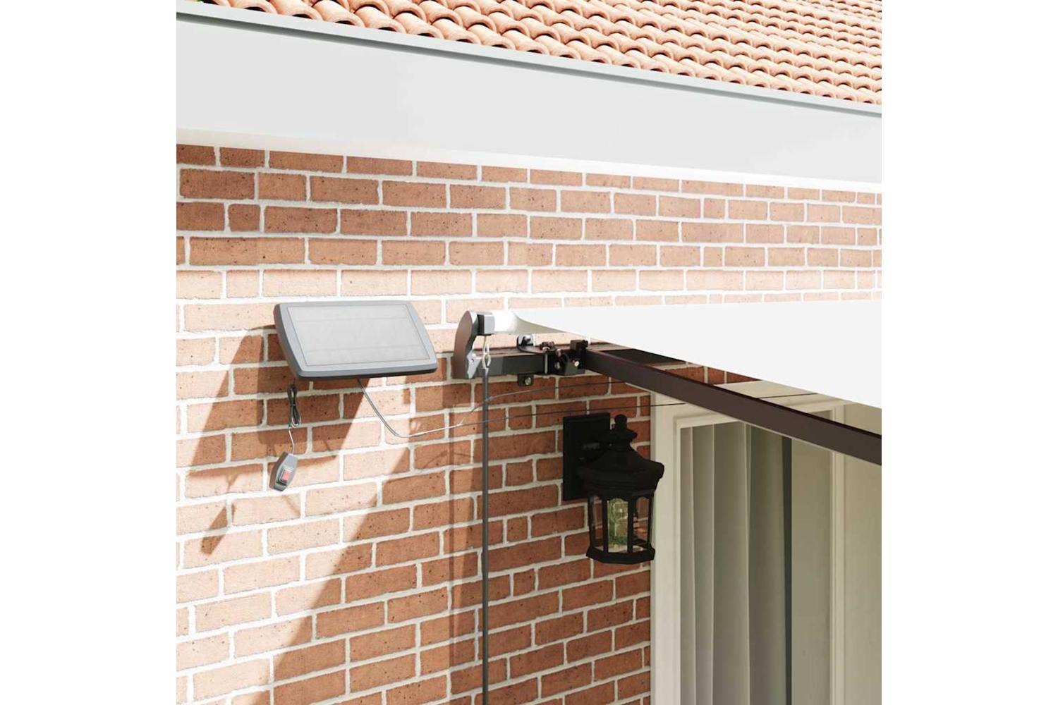 Vidaxl Retractable Awning Manual White 400 X 350 Cm Fabric-4