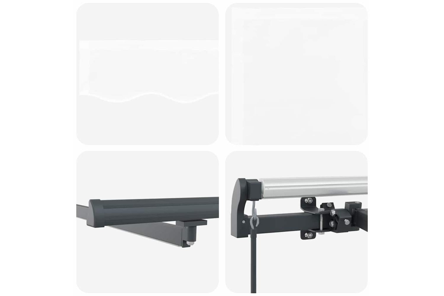 Vidaxl Retractable Awning Manual White 400 X 350 Cm Fabric-10