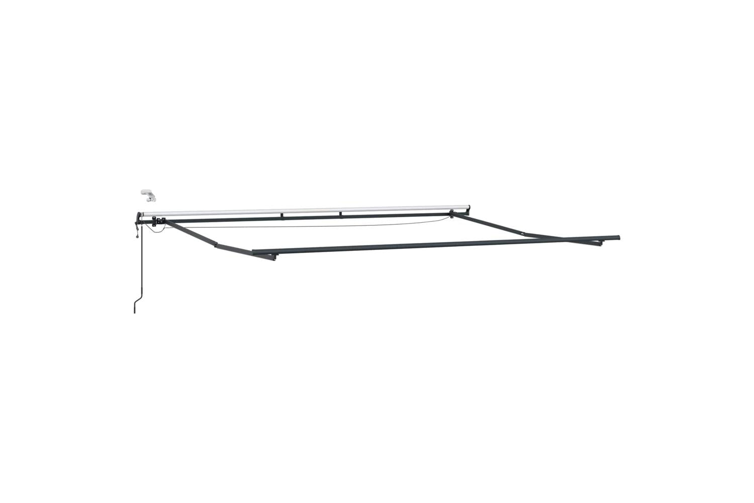 Vidaxl Retractable Awning With White 400 X 350 Cm Fabric-6