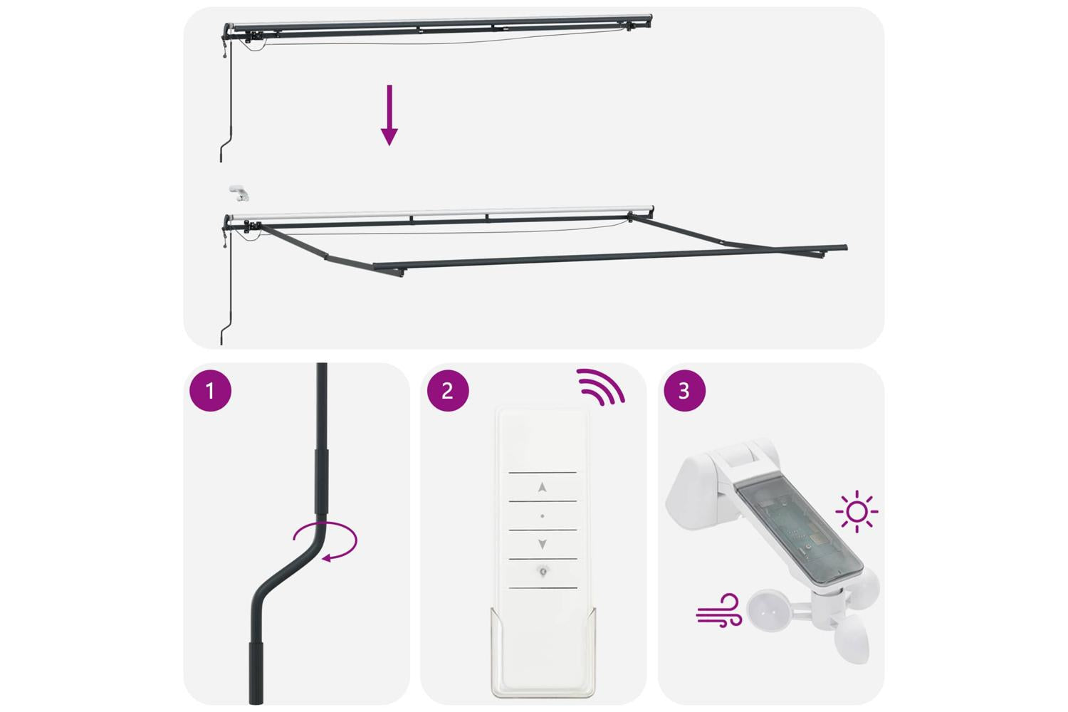 Vidaxl Retractable Awning With White 400 X 350 Cm Fabric-10