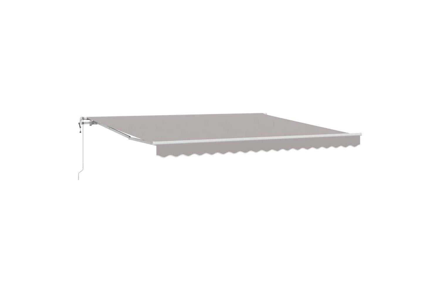 Vidaxl Retractable Awning 400 X 350 Cm Light Grey-2
