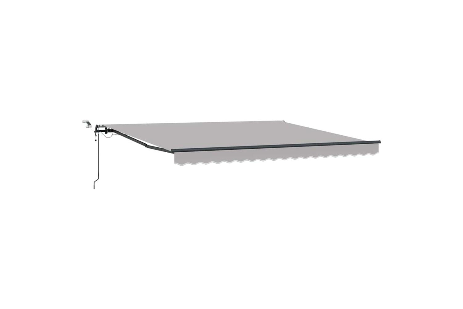 Vidaxl Retractable Awning With Light Grey 400 X 350 Cm Fabric-2
