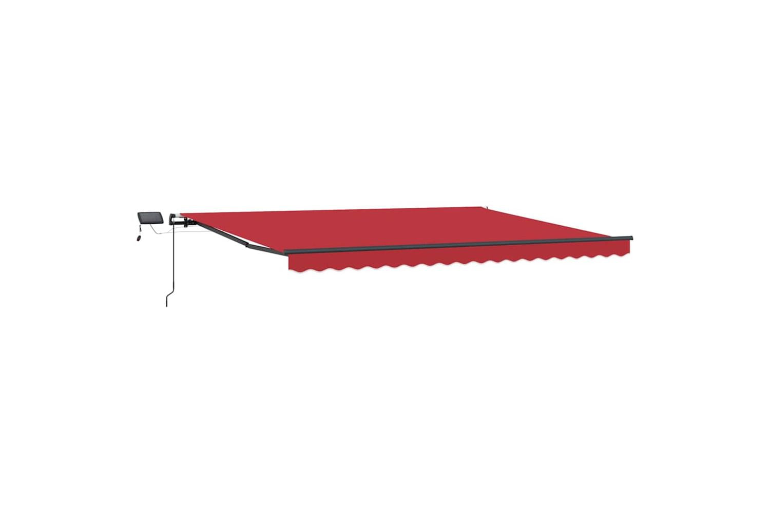 Vidaxl Retractable Awning Manual Red 400 X 350 Cm Fabric