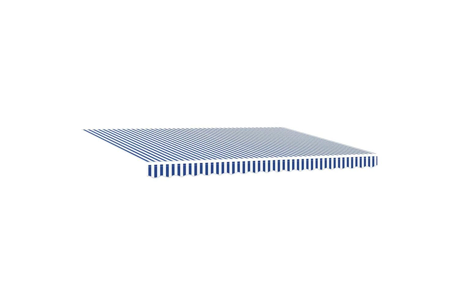 Vidaxl Retractable Awning Blue And White 450 X 300 Cm Fabric And Metal-4