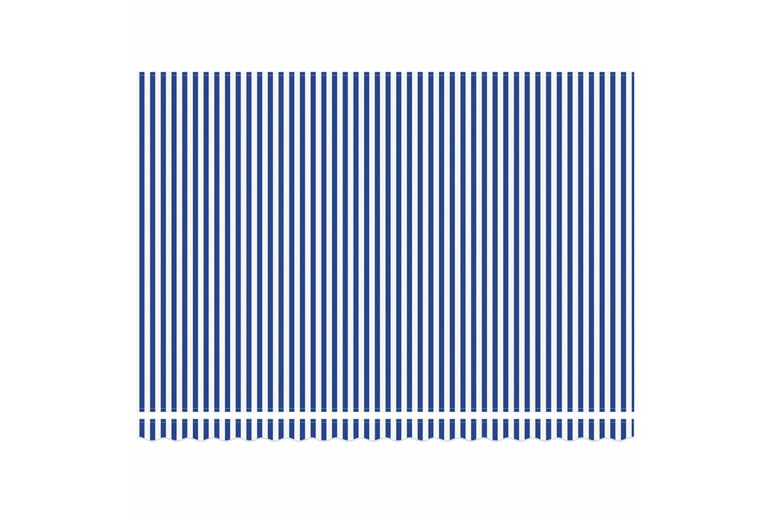 Vidaxl Retractable Awning Blue And White 450 X 300 Cm Fabric And Metal-6