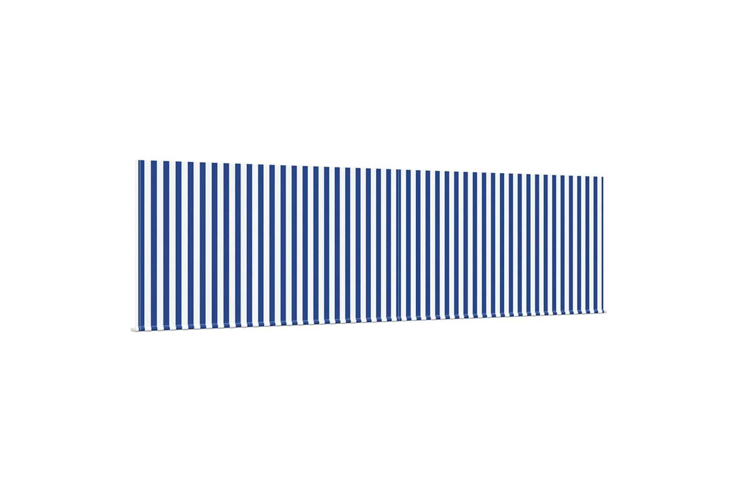 Vidaxl Retractable Awning Manual Blue And White 450 X 300 Cm Fabric-6