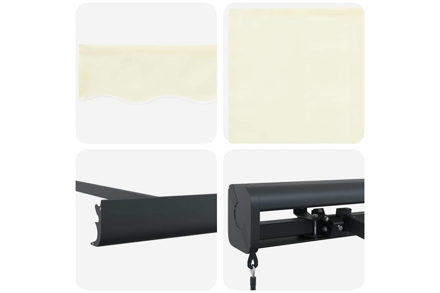Vidaxl Retractable Awning Cream 450 X 300 Cm Fabric And Metal-8