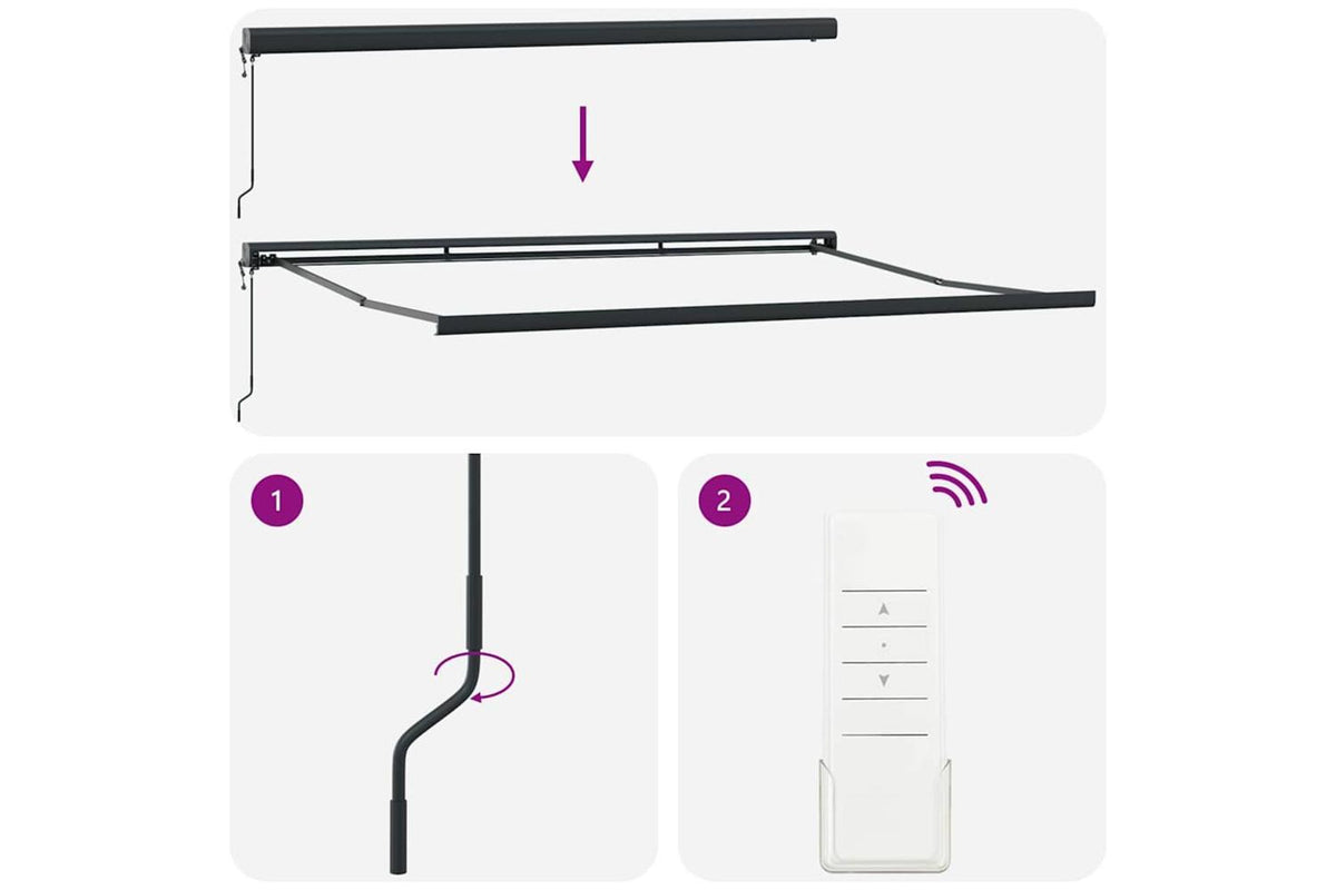 Vidaxl Retractable Awning Manual Cream 450 X 300 Cm Fabric Metal-9