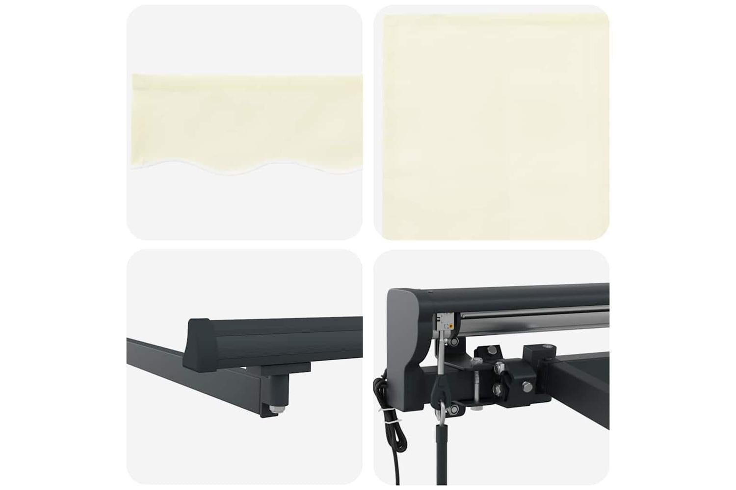 Vidaxl Retractable Awning Cream 450x300 Cm Fabric-8