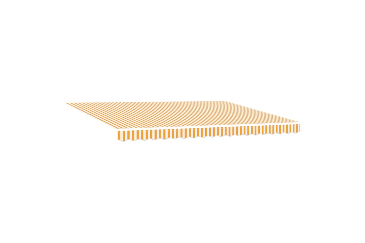 Vidaxl Retractable Awning Manual Orange And White 450x300 Cm Fabric-5